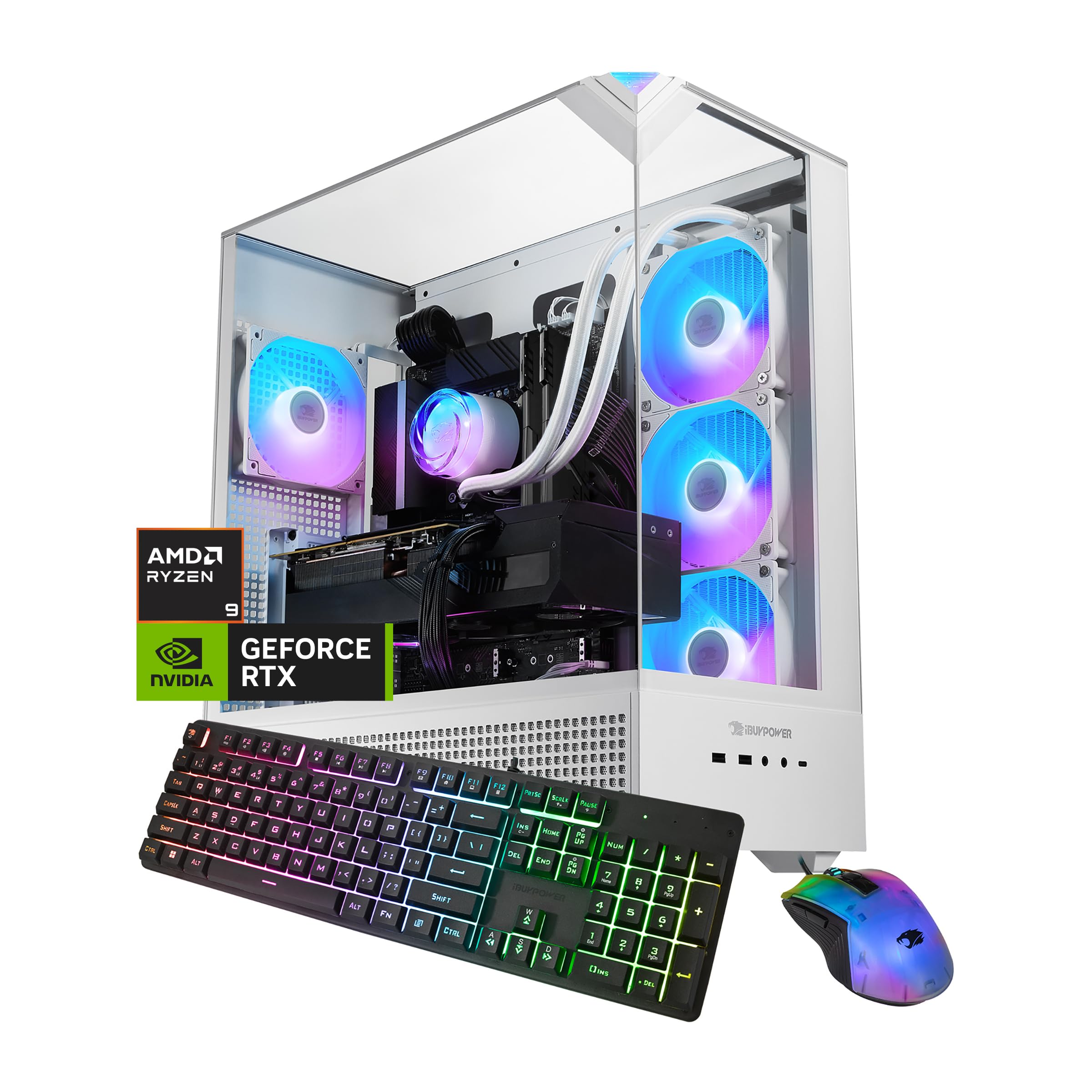 iBUYPOWER Element Gaming PC Desktop Computer AMD Ryzen 9 7900X CPU, NVIDIA GeForce RTX 5070 12GB GPU, 32GB DDR5 RAM, 1TB NVMe SSD, Windows 11 Home, Gamer Keyboard and Mouse - EWA9N5702 - Flex Gamingproduct_type