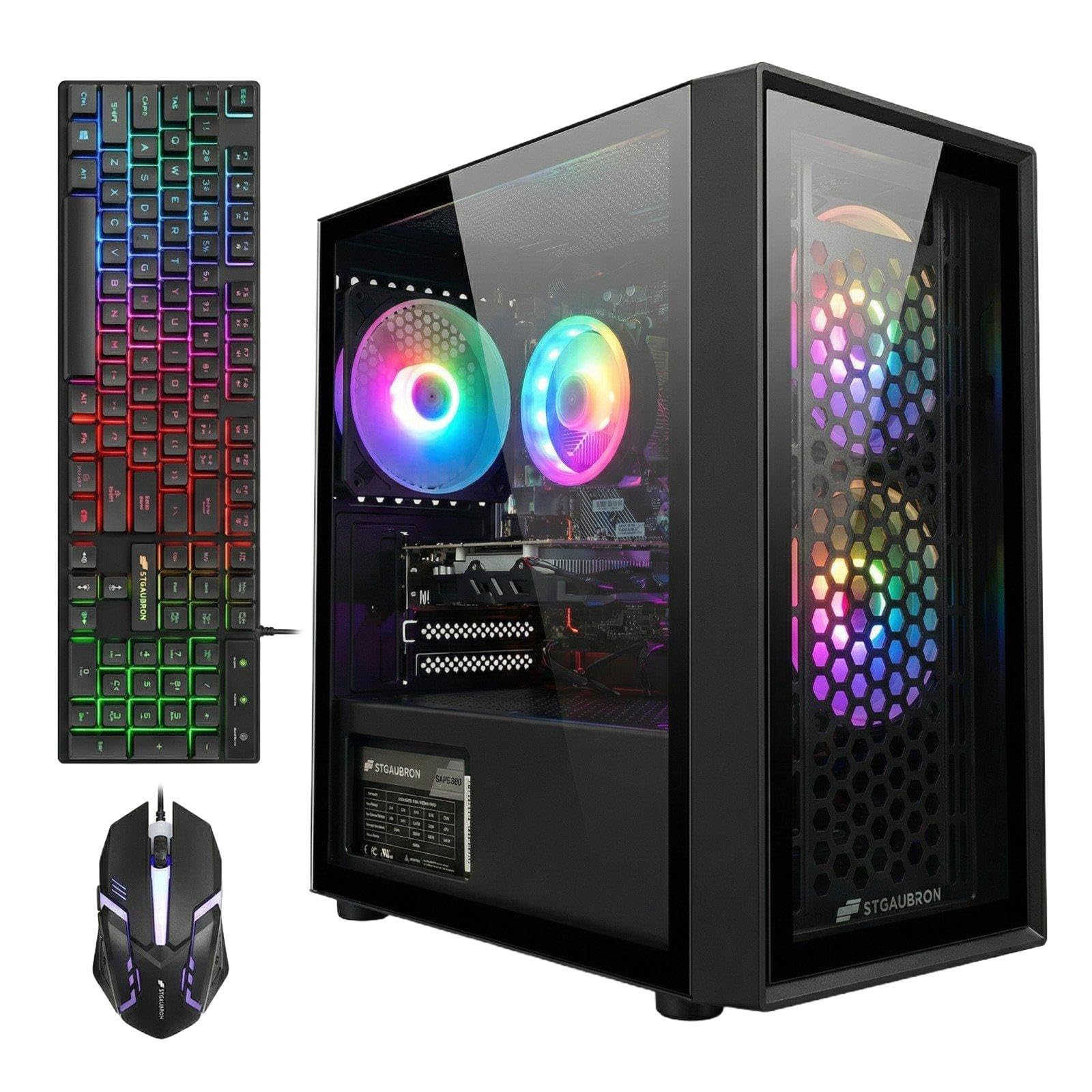 STGAubron Gaming PC Computer Desktop, GeForce GTX 1660 Ti 6G, Intel Core I7 up to 3.9GHz, 16G RAM, 512G SSD, WiFi 6, BT 5.0, RGB Fan x 4, Windows 11 Home,White - Flex Gamingproduct_type