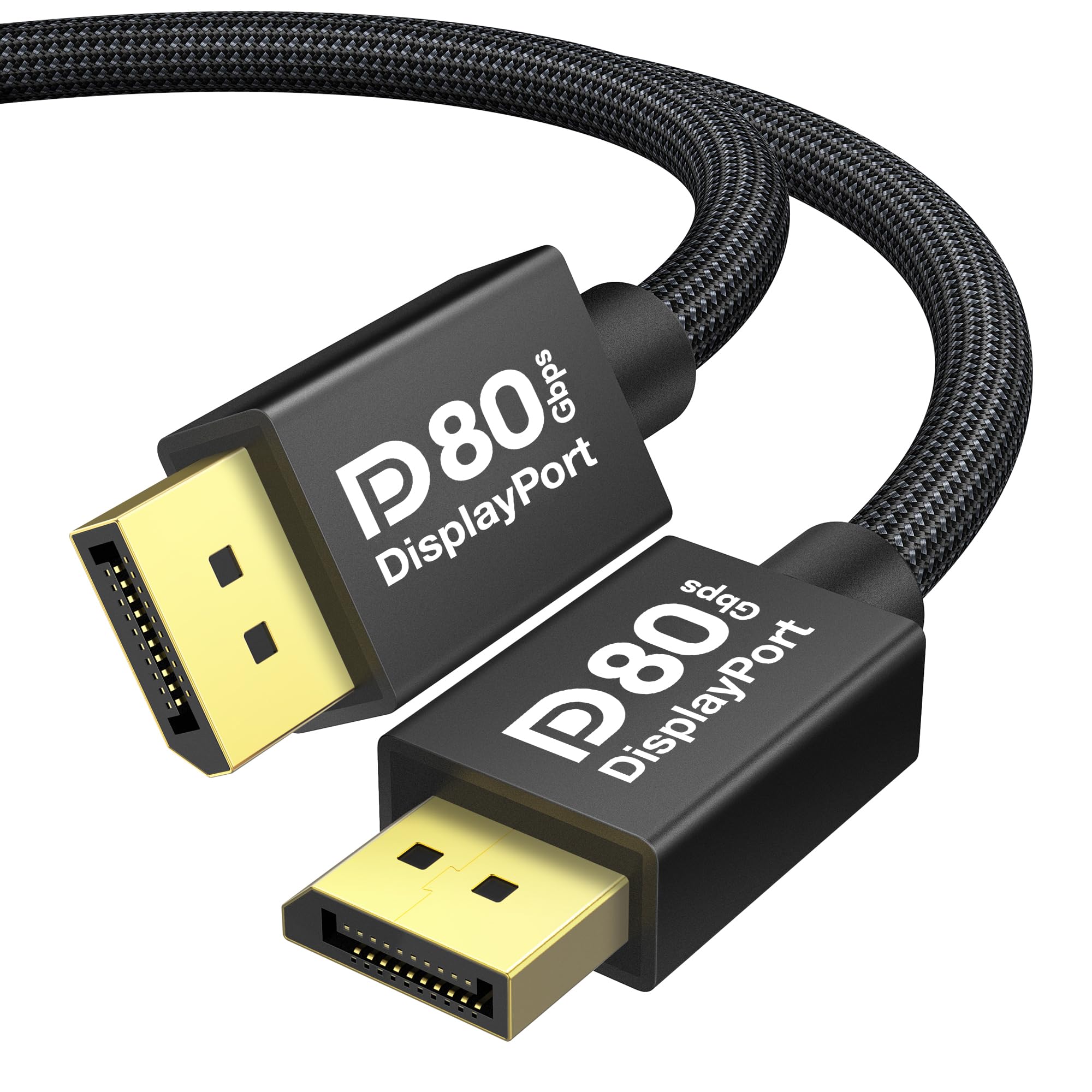 IVANKY 8K DisplayPort Cable 1.4, VESA Certified DP Cable 6.6ft (8K@60Hz, 4K@240Hz, 2K@240Hz)HBR3 Support 32.4Gbps, HDR, HDCP 2.2, FreeSync G-Sync, Braided Display Port for Gaming Monitor, Graphics, PC - Flex Gamingproduct_type
