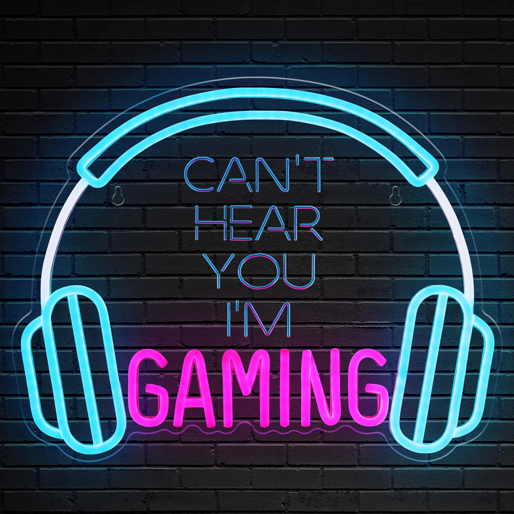 Kavaas Gamer Neon Sign, UV Printed Gaming Neon Sign for Gamer Room Decor - LED Video Game Neon Lights for Bedroom Boys, Gaming Wall decor - Best Gamer Gifts for Teenage Boys, Christmas - Flex Gamingproduct_type