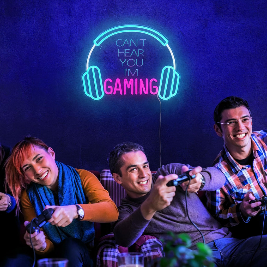 Kavaas Gamer Neon Sign, UV Printed Gaming Neon Sign for Gamer Room Decor - LED Video Game Neon Lights for Bedroom Boys, Gaming Wall decor - Best Gamer Gifts for Teenage Boys, Christmas - Flex Gamingproduct_type