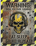 TracyArt Game Room Decor - Eat Sleep Grind Repeat, Posters for Boys Room, Gaming Room Decor, Unframed 13" x 17" - Flex Gamingproduct_type