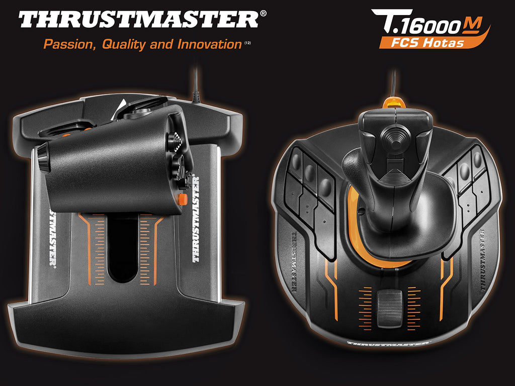 Thrustmaster T16000M FCS Space Sim Duo Combat Flight Sim Joystick - PC | Dual Hall-Effect sticks, 32 programable buttons, weighted bases, 8-way hat switch, 4 axes, twist rudder, integrated throttle - Flex Gamingproduct_type