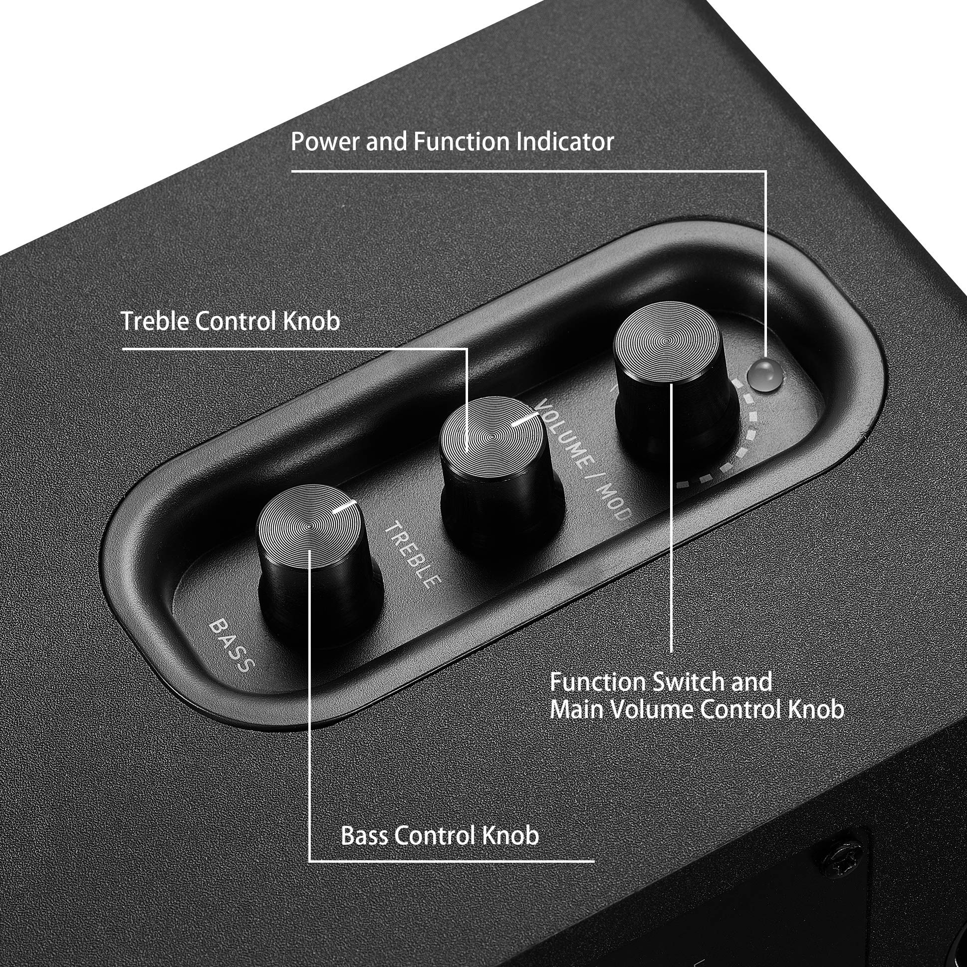 Sanyun SW208 3" Active Bluetooth 5.0 Bookshelf Speakers – 60W Carbon Fiber Speaker Unit - Built-in 24bit DAC - Dynamic 3D Surround Sound – 2.0 Computer PC Monitor Gaming Speakers (Pair, Black) - Flex Gamingproduct_type