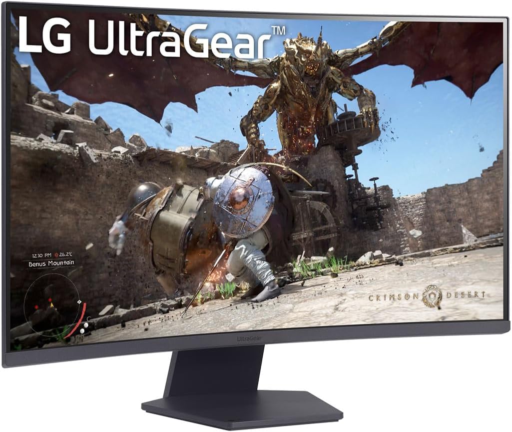 LG 32GS60QC-B 32" Ultragear™ QHD 1000R Curved 180Hz Gaming Monitor, 1ms (GtG), HDR10, sRGB 99% (Typ.) - Flex Gamingproduct_type