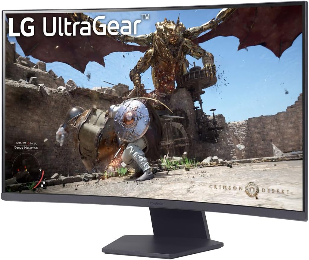 LG 32GS60QC-B 32" Ultragear™ QHD 1000R Curved 180Hz Gaming Monitor, 1ms (GtG), HDR10, sRGB 99% (Typ.) - Flex Gamingproduct_type