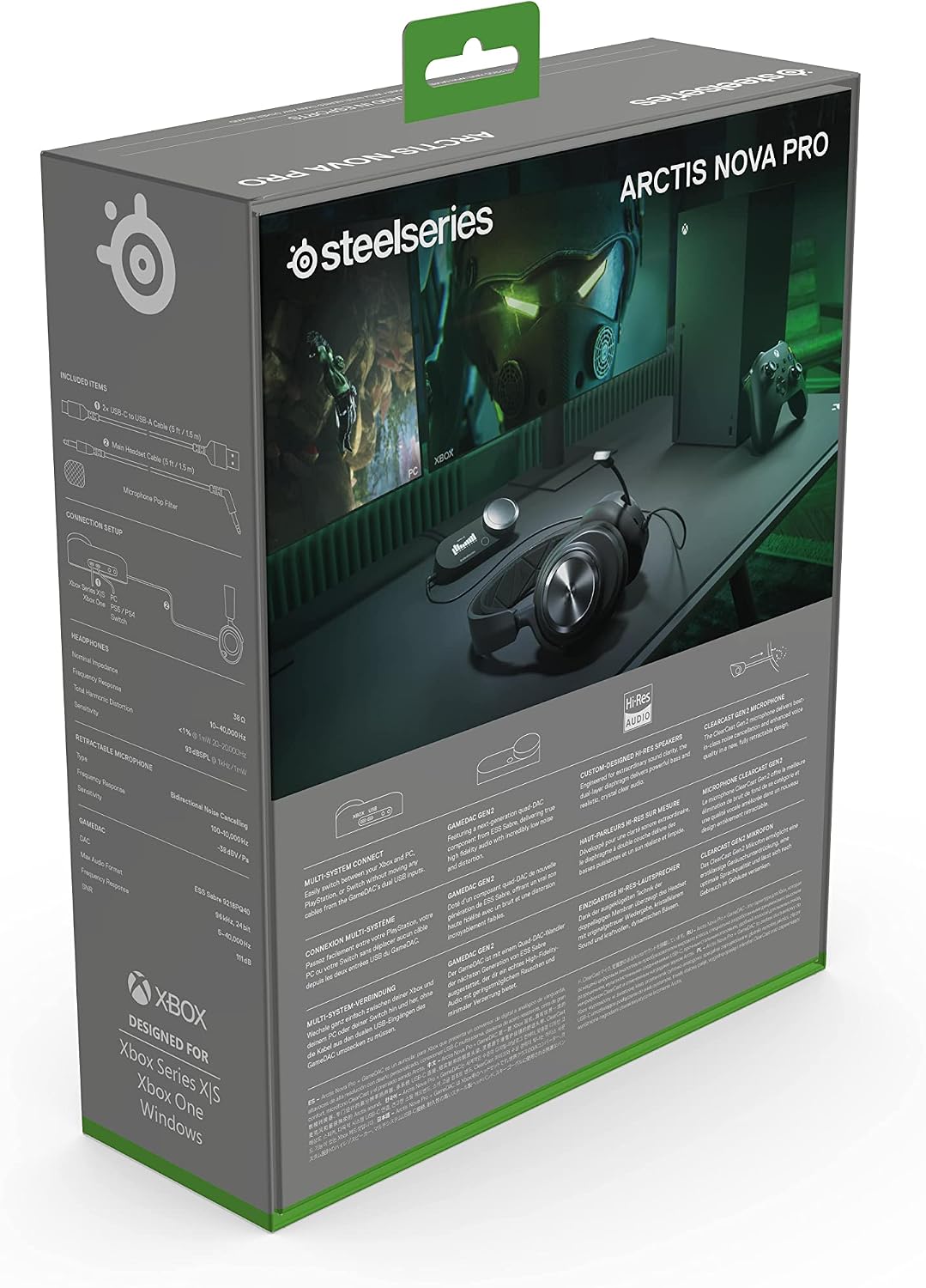 SteelSeries Arctis Nova Pro X Wired Multi-System Gaming Headset - Xbox, PC, PlayStation & Switch - 360° Spatial Audio - Hi-Res GameDAC Gen 2 - AI-Powered Noise-Cancelling ClearCast Gen 2 Microphone - Flex Gamingproduct_type